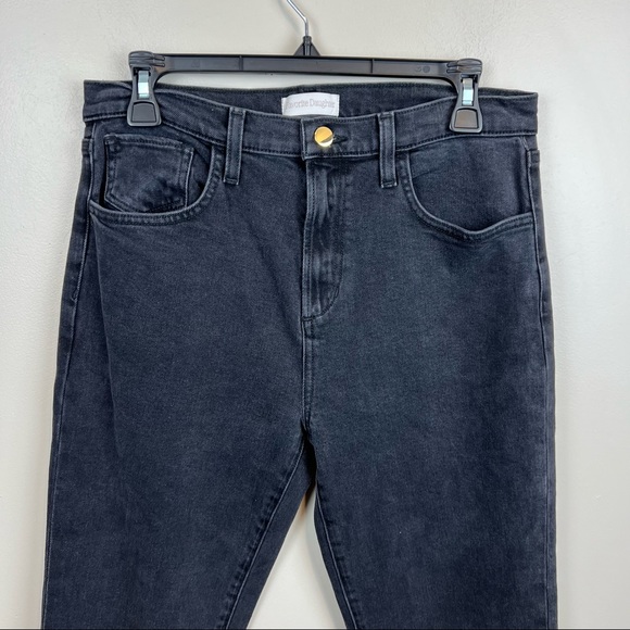 NEW Favorite Daughter The Evelyn High Rise Slim Straight W/ Stirrup in Storm - Picture 5 of 8